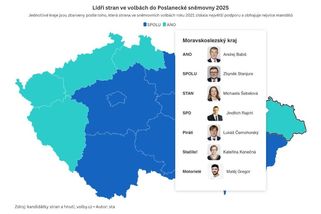 MAPA: Strany odkryly volební lídry v krajích. Kde nasadily nejtěžší kalibry? - Novinky